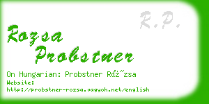 rozsa probstner business card